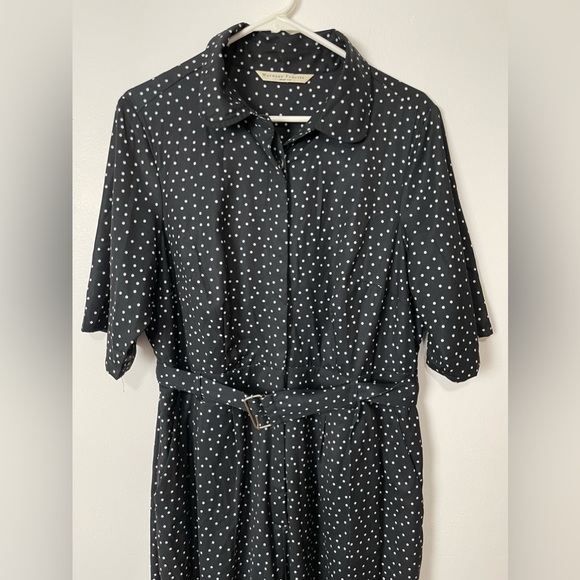 Wayward Fancies black & white Polka Dots With Pockets Romper Size 12 - Picture 3 of 16